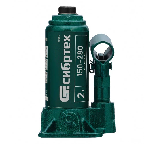 Домкрат гидравлический бутылочный, 2 т, 150-280 мм Сибртех