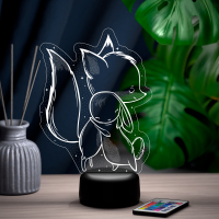 3D светильник  Светильник "Зайка и лисенок"