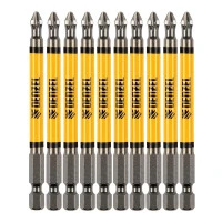 Бита PZ2х90, сталь S2, цилиндр., 10 шт. Е 6,3 Denzel