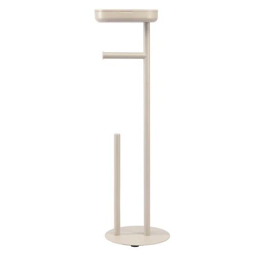 Держатель для туалетной бумаги с полочкой slim, светло-серый