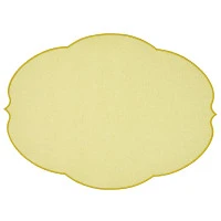 Салфетка подстановочная овальная flowers, 48,8х36 см, желтая
