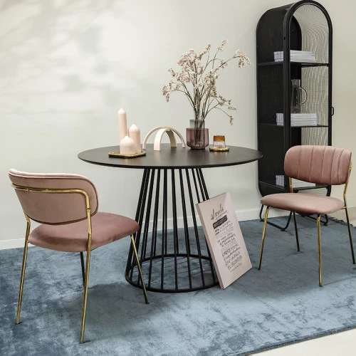 Стул eirill, велюр, розовый