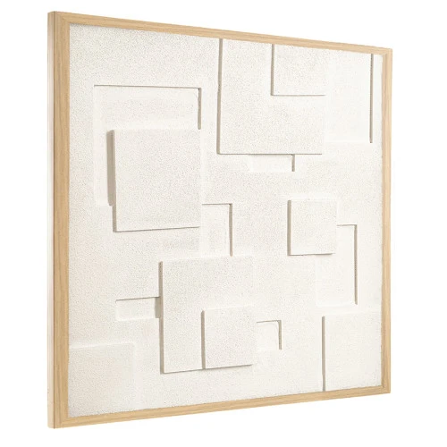 Панно декоративное с эффектом 3d minimalism, с бежевой рамой, 60х60 см