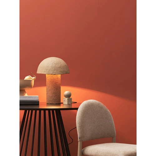 Лампа настольная texture sleek, D32х42 см, бежевая