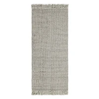 Ковер из переработанного пластика светло-серого цвета из коллекции ethnic, 70х160 см