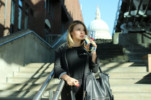 Бутылка для воды с угольным фильтром eau good, 800 мл, салатная