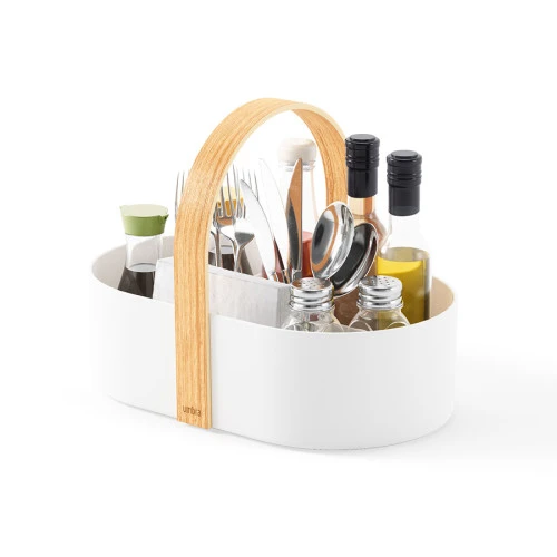 Органайзер bellwood caddy, 30х23 см, белый/натуральное дерево