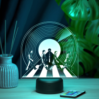 3D светильник  Светильник "Битлы идут через дорогу"