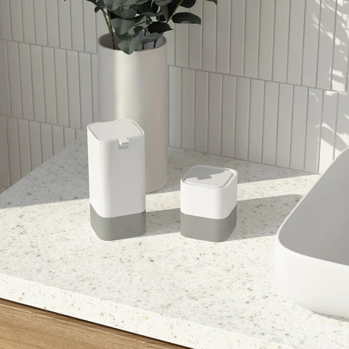 Диспенсер для жидкого мыла tyer, 430 мл, белый/серый