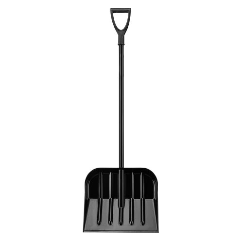 Лопата для уборки снега поликарбонат, 460х400х1430 мм, стальной черенок, Сибртех