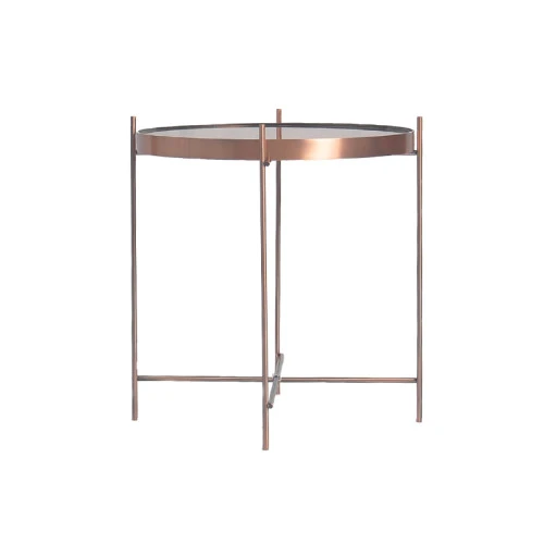 Столик josen, D43 см, розовый/медный