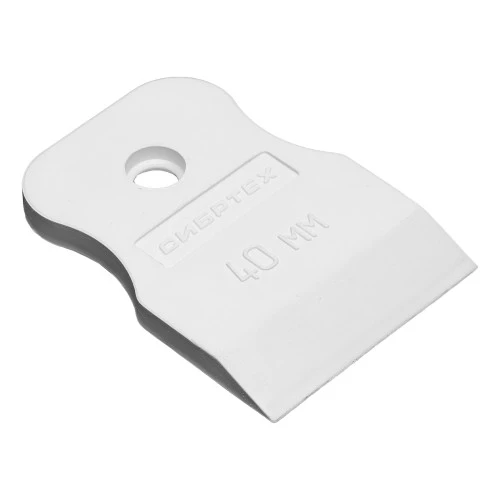 Шпатель, белая резина, 40 мм Сибртех