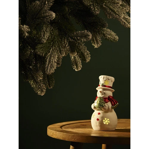 Декор новогодний с подсветкой classy snowman из коллекции new year essential, 20 см