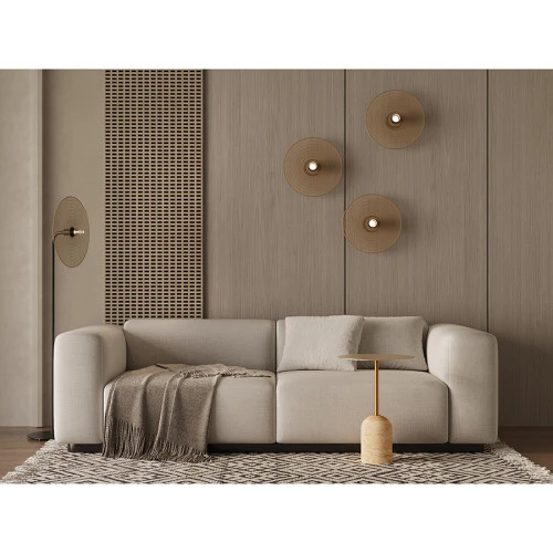 Светильник настенный vinger, D37,5х19 см, бежевый