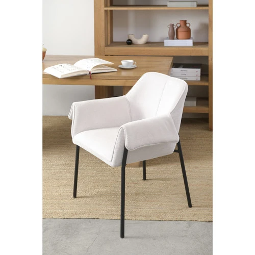 Стул aline, шенилл, молочный