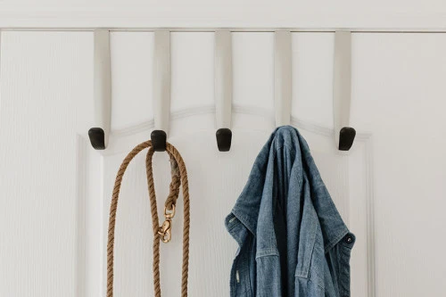 Вешалка надверная schnook, черная-никель, 43 см, 5 крючков