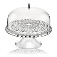 Блюдо для торта с крышкой tiffany, D30 см, прозрачное