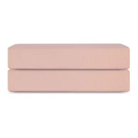 Простыня на резинке из премиального сатина цвета пыльной розы из коллекции essential, 160х200х30 см