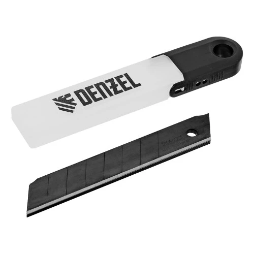 Лезвия, 18 мм, сталь SK4 - 0,5 мм, супер острые, 5 штук Denzel