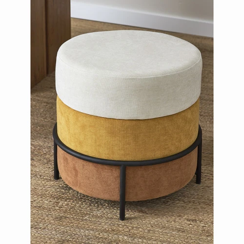 Пуф norunn, шенилл, тыквенный