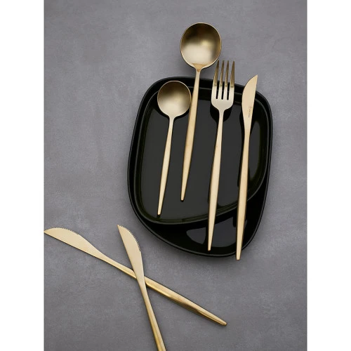 Набор столовых приборов globe, золотистые матовые, 16 пред.