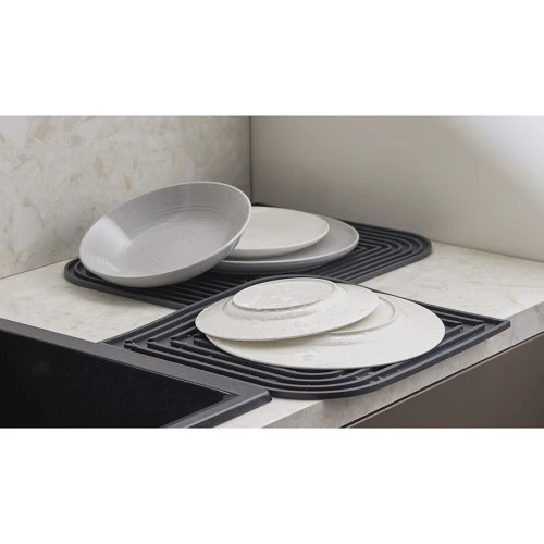 Коврик для сушки посуды dry flex, 34,6х44,6 см, темно-серый