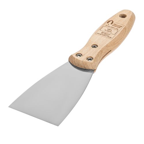 Шпательная лопатка из нержавеющей стали, 60 мм, буковая рукоятка, EFP Matrix