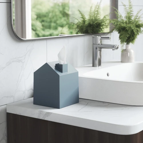 Бокс для салфеток casa, серо-голубой