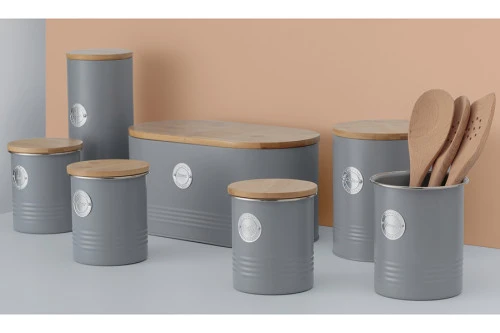 Хлебница living серая