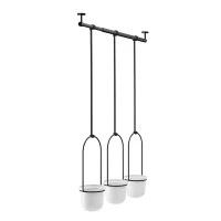 Набор подвесных горшков для растений triflora, белый, 3 шт.