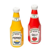 Набор из солонки и перечницы corner shop,  ketchup mustard