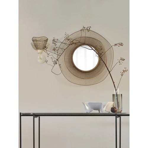 Светильник настенный vinger, 25х30х33 см, белый/золотой