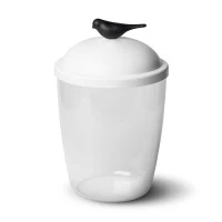 Емкость для льда sparrow, белая с черным декором