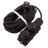 Удлинитель силовой 10 м, 16А, тип УХз16, КГ 3 x 1.5 мм, 2 розетки, Сибртех