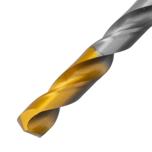 Сверло спиральное по металлу 7,5 х 156 мм, Р6М5, Golden Tip, удлиненное Denzel