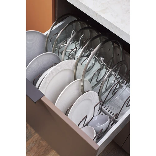 Органайзер для посуды ronja, 26,8х20,5 см, светло-серый/темно-сливовый