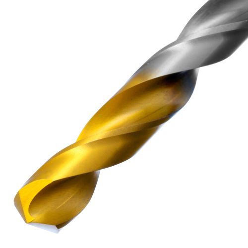 Сверло спиральное по металлу 10 х 184 мм, Р6М5, Golden Tip, удлиненное Denzel