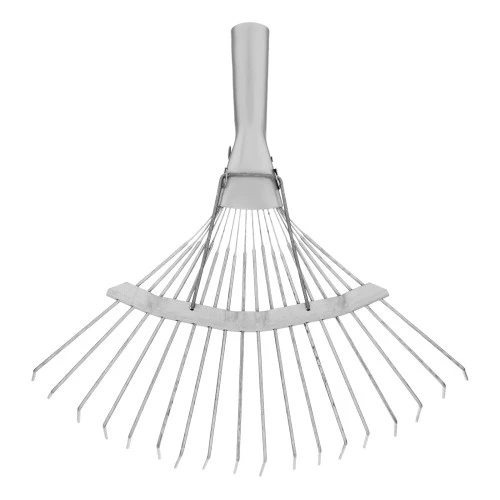 Грабли веерные стальные, 350 мм, 18 круглых зубьев, оцинкованные, без черенка, Сибртех