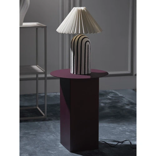 Светильник настольный stripel, D30х44 см, черный/белый