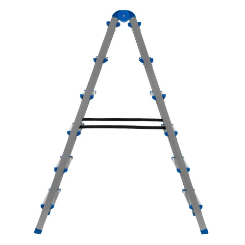 Стремянка двухсторонняя 6 ступеней, сталь профиль, стальные ступени, Сибртех