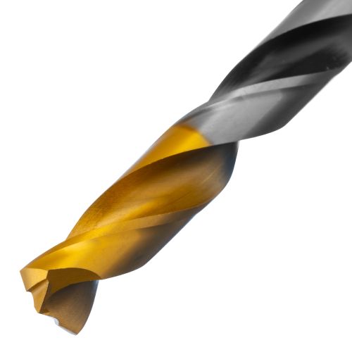 Сверло спиральное по металлу 12 x 151мм, Р6М5, Golden Tip, многогранная заточка Denzel