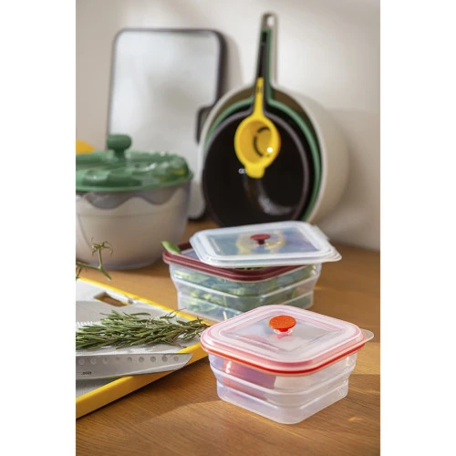 Контейнер для переноски и хранения силиконовый квадратный складной silikobox, 1,2 л, темно-сливовый