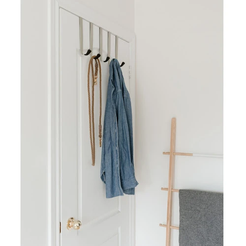 Вешалка надверная schnook, черная-никель, 43 см, 5 крючков