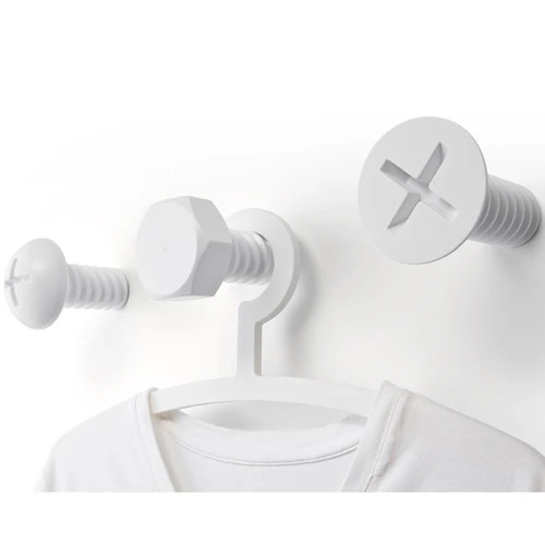Набор вешалок screw, белые, 3 шт.