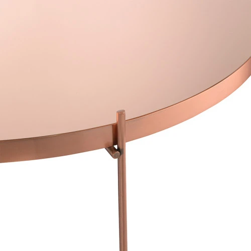 Столик josen, D85 см, розовый/медный
