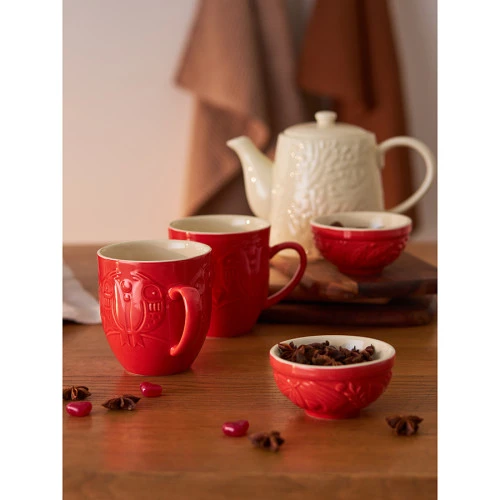 Набор кружек birds of paradise, 500 мл, красные, 2 шт.