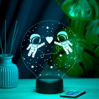 3D светильник  Светильник "Космонавты в гравитации"