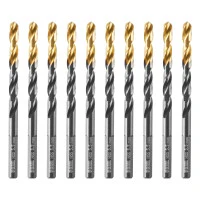 Сверло по металлу, 5,5 мм, HSS-Tin, Golden Tip, 10 шт. Denzel