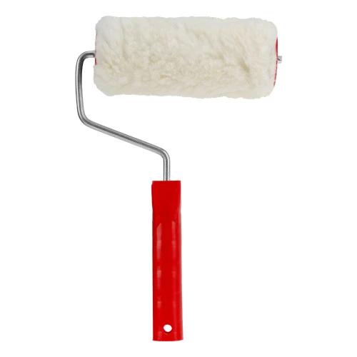 Валик "Натуральный мех", в сборе, 150 мм, D 48 мм, D ручки 6 мм, крепление шплинтом Сибртех