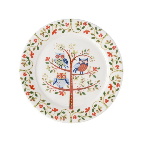 Набор тарелок owl из коллекции birds of paradise в подарочной упаковке, D18 см, 2 шт.